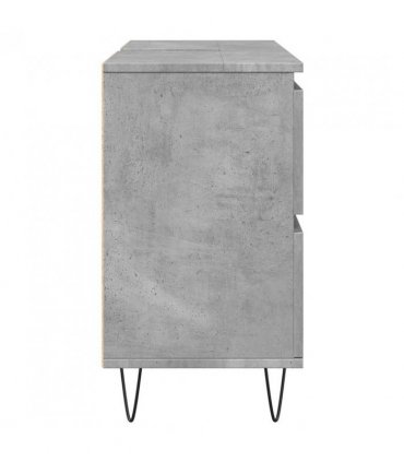 vidaXL Bathroom Cabinet Concrete Grey 80x33x60 cm Engineered Wood