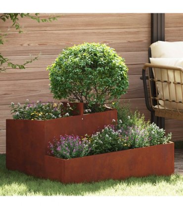 vidaXL Garden Planter Brown 80 x 80 x 50 cm Weathering Steel
