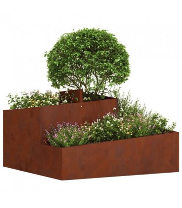 vidaXL Garden Planter Brown 80 x 80 x 50 cm Weathering Steel