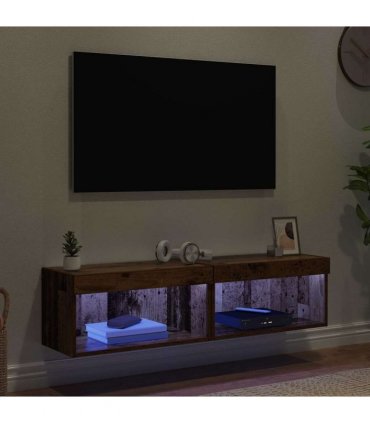vidaXL TV Cabinet Set 2 pcs Old Wood 60 x 30 x 30 cm Engineered Wood