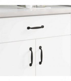 vidaXL Furniture Handle 250 pcs Black 130 x 19.4 x 22.3 mm Aluminium
