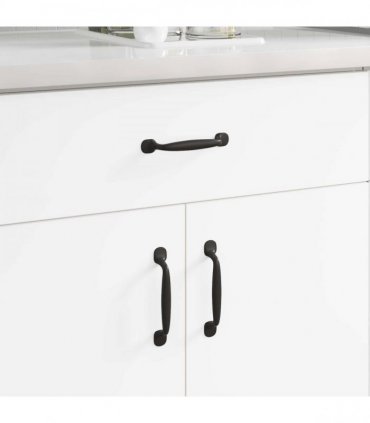 vidaXL Furniture Handle 250 pcs Black 130 x 19.4 x 22.3 mm Aluminium