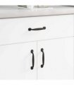 vidaXL Furniture Handle 250 pcs Black 130 x 19.4 x 22.3 mm Aluminium