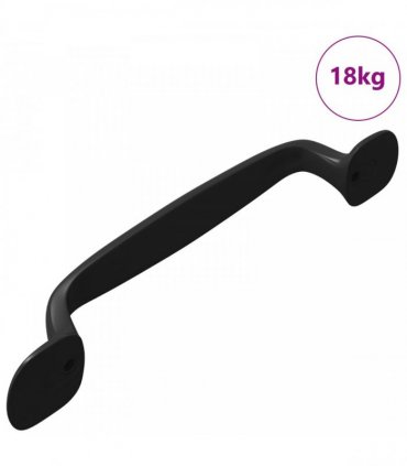 vidaXL Furniture Handle 250 pcs Black 130 x 19.4 x 22.3 mm Aluminium