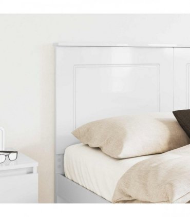 vidaXL Headboard Gloss White 100 cm Engineered Wood