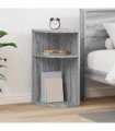 vidaXL End Table Grey Sonoma 29.6 x 29.6 x 60 cm Engineered Wood