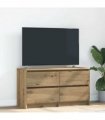 vidaXL TV Cabinet Artisan Oak 100x35x54 cm Engineered Wood