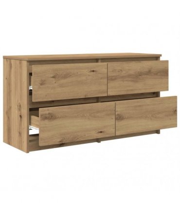 vidaXL TV Cabinet Artisan Oak 100x35x54 cm Engineered Wood