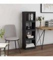 vidaXL Book Cabinet Room Divider Grey 40x30x135.5 cm Pinewood
