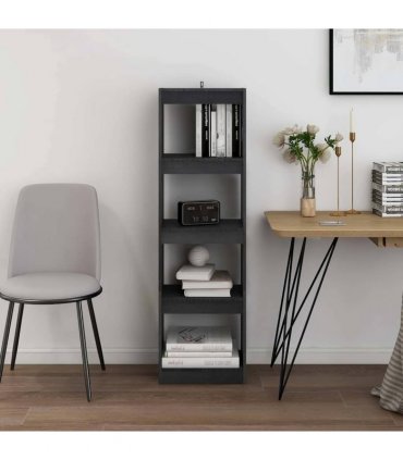 vidaXL Book Cabinet Room Divider Grey 40x30x135.5 cm Pinewood