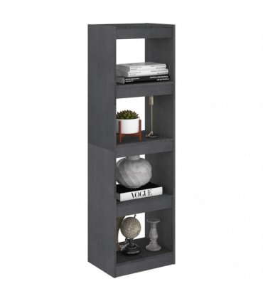 vidaXL Book Cabinet Room Divider Grey 40x30x135.5 cm Pinewood
