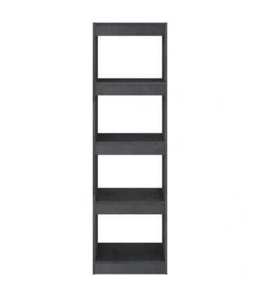 vidaXL Book Cabinet Room Divider Grey 40x30x135.5 cm Pinewood