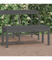 Garden Bench Grey 109x44x45 cm Solid Wood Pine