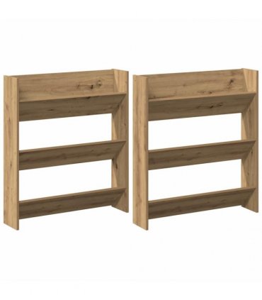 vidaXL Shoe Cabinet 2 pcs Artisan Oak 85 x 18 x 90 cm Engineered Wood