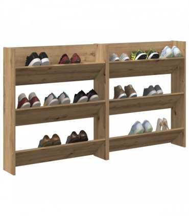 vidaXL Shoe Cabinet 2 pcs Artisan Oak 85 x 18 x 90 cm Engineered Wood