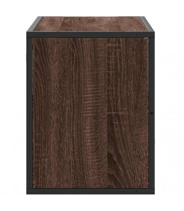 vidaXL TV Cabinet Brown Oak 80x31x39.5 cm Engineered Wood and Metal