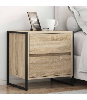 vidaXL Bedside Table 2 pcs Sonoma 50 x 39.5 x 50 cm Engineered Wood