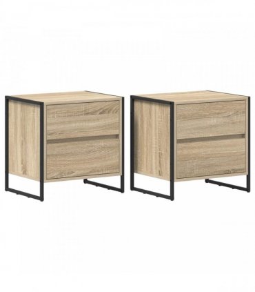 vidaXL Bedside Table 2 pcs Sonoma 50 x 39.5 x 50 cm Engineered Wood