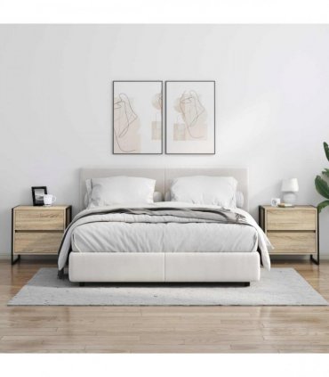 vidaXL Bedside Table 2 pcs Sonoma 50 x 39.5 x 50 cm Engineered Wood