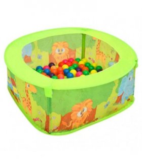 vidaXL Ball Pool with 50 Balls for Kids 75x75x32 cm