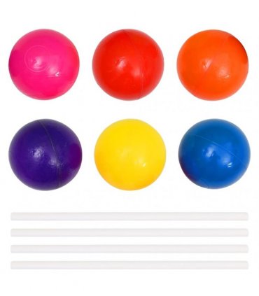 vidaXL Ball Pool with 50 Balls for Kids 75x75x32 cm