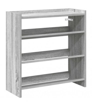 vidaXL Shoe Rack Grey Sonoma 60x25x62 cm Engineered Wood