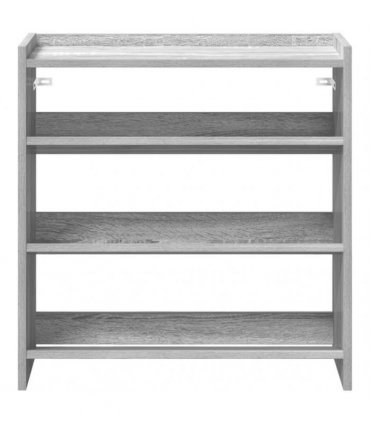 vidaXL Shoe Rack Grey Sonoma 60x25x62 cm Engineered Wood