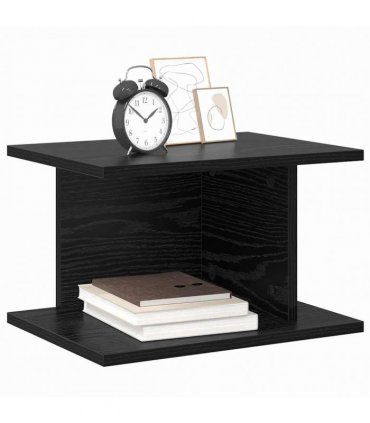 vidaXL Bedside Table Black Oak 40 x 30 x 25 cm Engineered Wood