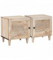 vidaXL Bedside Cabinet 2 pcs White 80 x 50 x 40 cm Engineered Wood