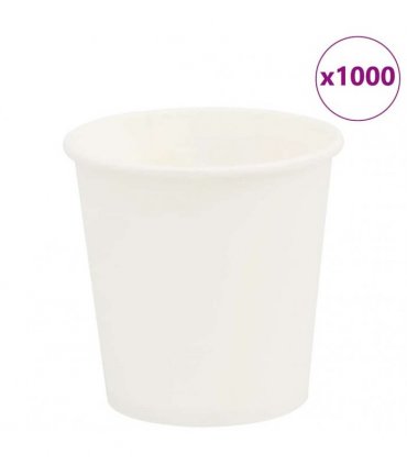 vidaXL Paper Coffee Cups 1000 pcs 4oz 100ml White