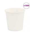 vidaXL Paper Coffee Cups 1000 pcs 4oz 100ml White