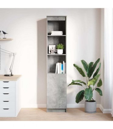 vidaXL Highboard Concrete Grey 37.5x35x180 cm Engineered Wood
