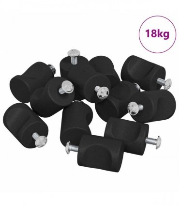 vidaXL Cabinet Knobs 968 pcs Black Iron
