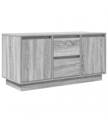 vidaXL TV Cabinet with LED Lights Grey Sonoma 100x41x50 cm