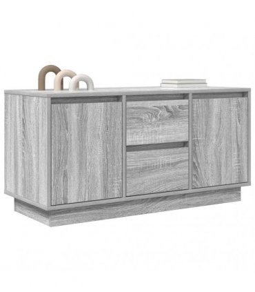 vidaXL TV Cabinet with LED Lights Grey Sonoma 100x41x50 cm