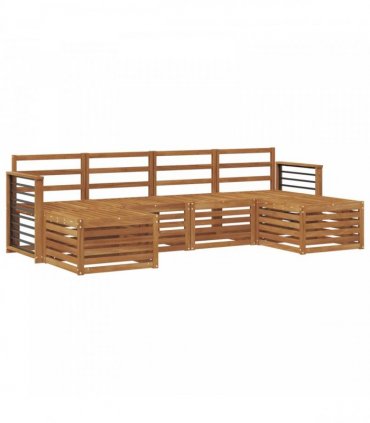 vidaXL Sofa Sets 6 pcs Natural Solid Acacia Wood