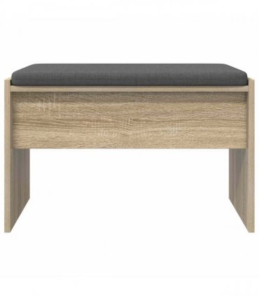 vidaXL Hall Bench with Cushion Sonoma Oak 63 x 38 x 40 cm
