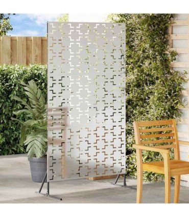 vidaXL Privacy Screen 100 x 50 x 180 cm Galvanised Steel Silver