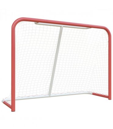 vidaXL Hockey Goal with Net Red&White 153x60x118 cm Steel&Polyester