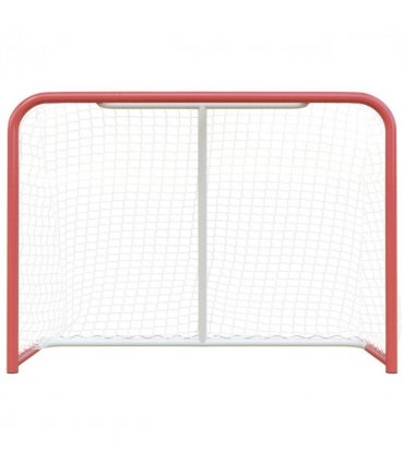 vidaXL Hockey Goal with Net Red&White 153x60x118 cm Steel&Polyester