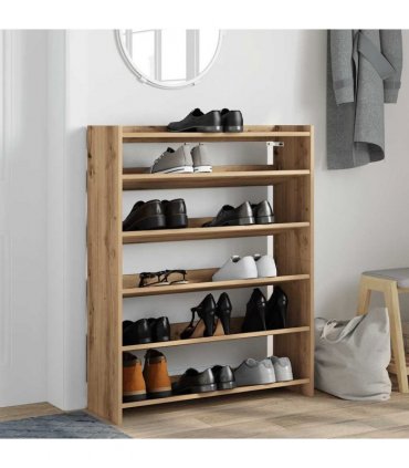 vidaXL Shoe Rack Artisan Oak 80x25x100 cm Engineered Wood