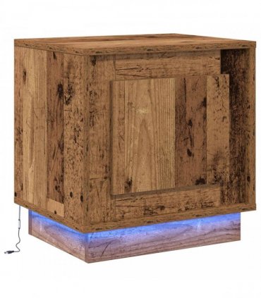 vidaXL Bedside Cabinet Old Wood 44 x 34.5 x 45 cm Engineered Wood