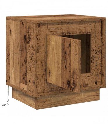 vidaXL Bedside Cabinet Old Wood 44 x 34.5 x 45 cm Engineered Wood