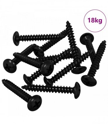 vidaXL Tapping Nail 8219 pcs Black Steel