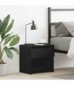 vidaXL Bedside Cabinet Black Oak 40 x 30 x 39 cm Engineered Wood