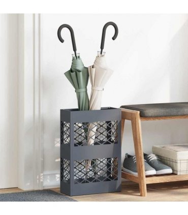 vidaXL Rain Umbrella Stand Anthracite 28 x 12 x 41 cm Steel