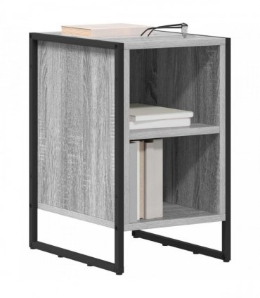 vidaXL Bedside Table Grey Sonoma 39.5 x 30 x 50 cm Engineered Wood