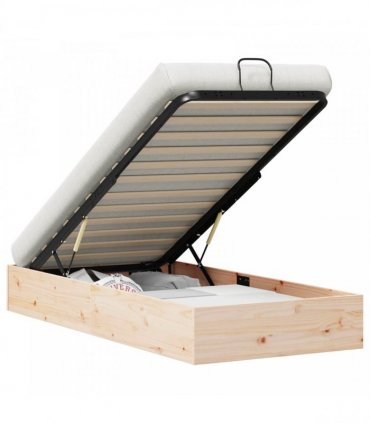 vidaXL Ottoman Bed Frame with Storage Natural 70 x 190 cm