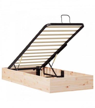 vidaXL Ottoman Bed Frame with Storage Natural 70 x 190 cm