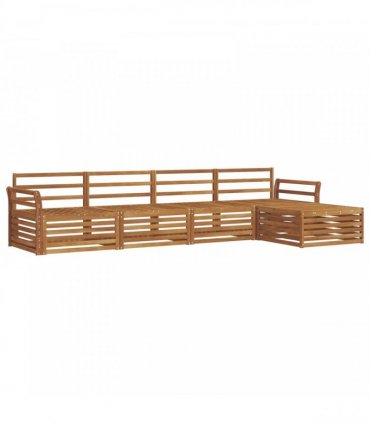 vidaXL Outdoor Sofa Set 5 pcs Natural Solid Acacia Wood